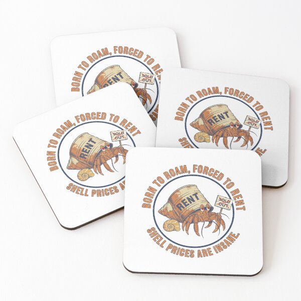 Item preview, Forced to Rent Hermit Crab – Funny Housing Crisis 90s Vintage Graphic designed and sold by FakeJoo.