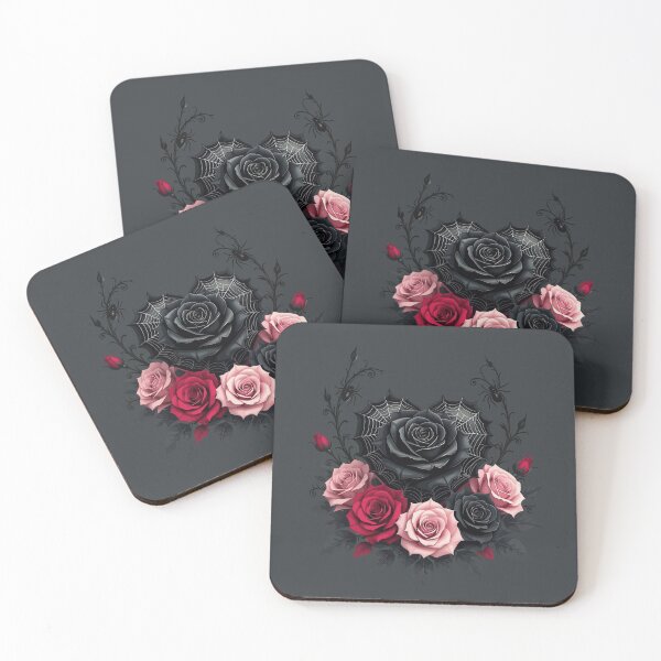 Item preview, Gothic Black Petals and Spider Web Dark Valentine designed and sold by taiche.