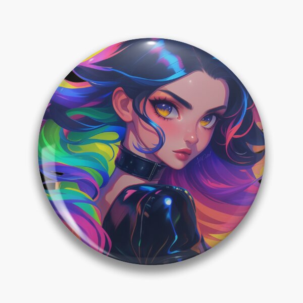 Item preview, anime rainbow girl designed and sold by CursedbyLilith.