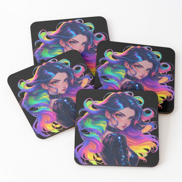 Item preview, anime rainbow girl designed and sold by CursedbyLilith.