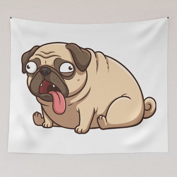 Item preview, Heavy Breathing Intensifies Pug Meme designed and sold by Petzzz.