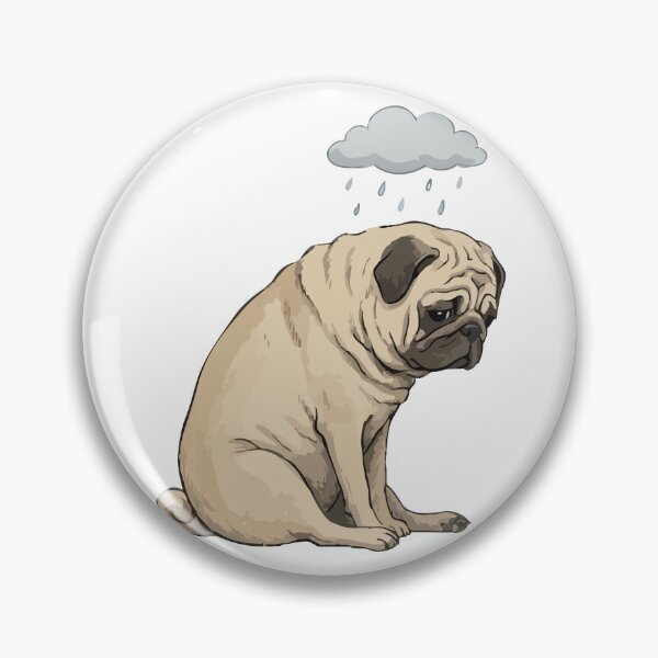Item preview, Staring Into The Void Sad Pug Art designed and sold by Petzzz.