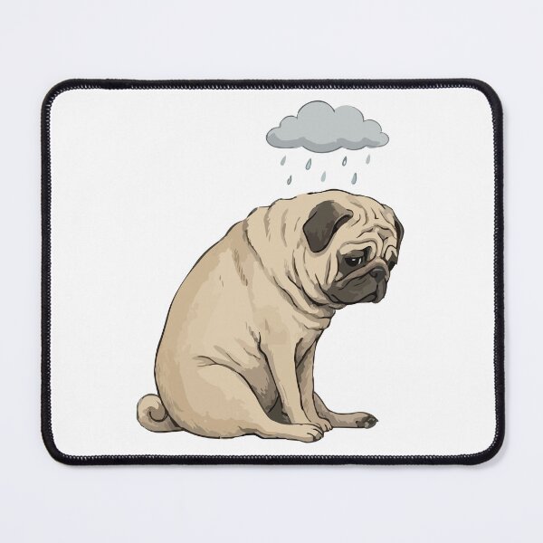 Item preview, Staring Into The Void Sad Pug Art designed and sold by Petzzz.