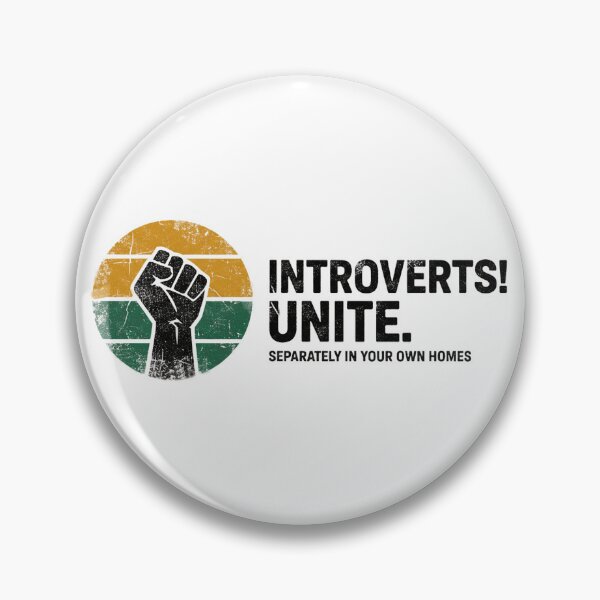 Item preview, FUNNY QUOTES Introverts Unite – Vintage Fist Retro Introvert Statement Design designed and sold by C3J7.
