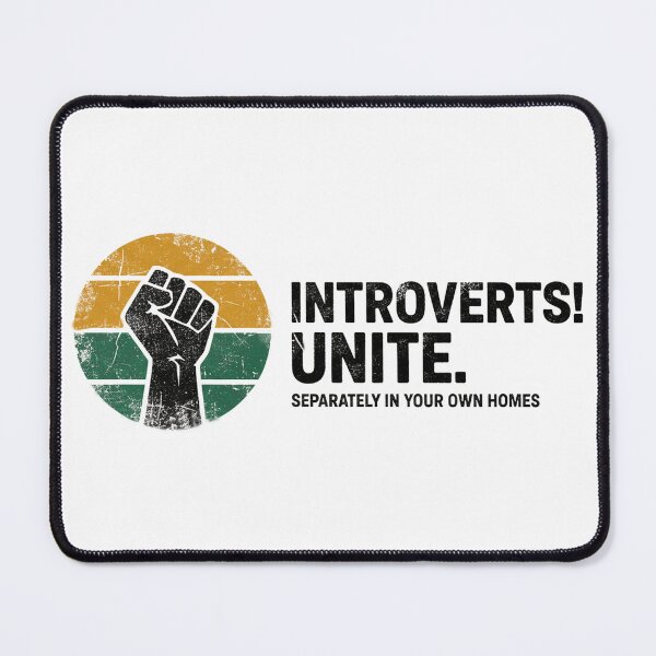 Item preview, FUNNY QUOTES Introverts Unite – Vintage Fist Retro Introvert Statement Design designed and sold by C3J7.