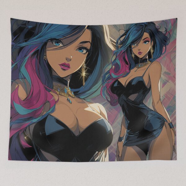 Item preview, bi anime girl designed and sold by CursedbyLilith.