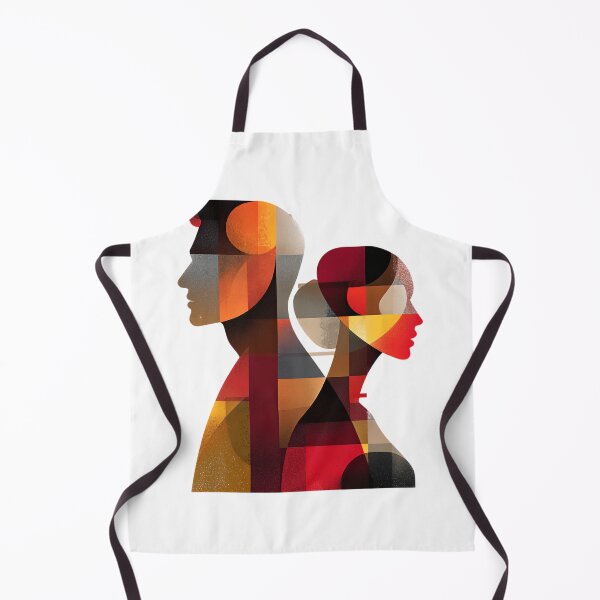 Item preview, Abstract Couple Silhouette Cubist Art for Valentine's Day designed and sold by BigStar-Cart.