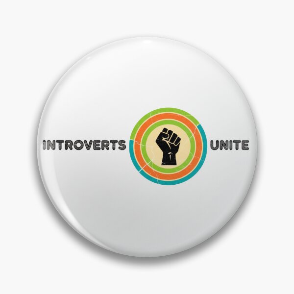 Item preview, FUNNY QUOTES Introverts Unite – Vintage Fist Retro Introvert Statement Design designed and sold by C3J7.