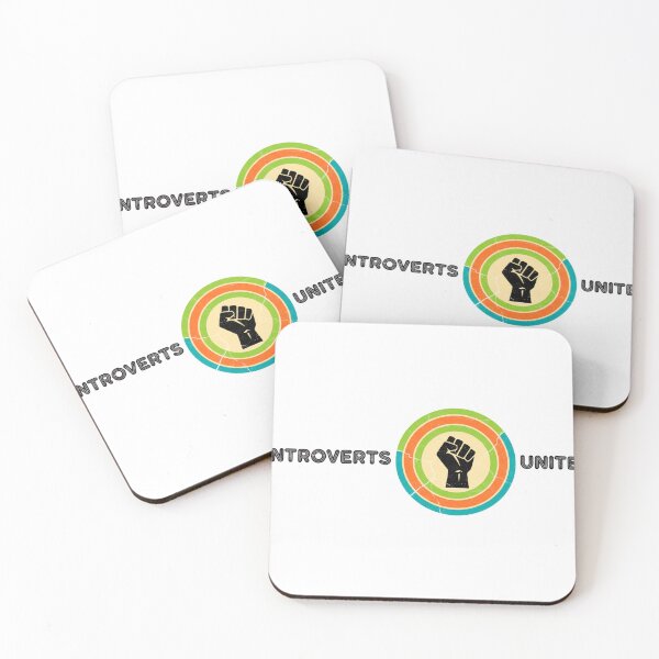 Item preview, FUNNY QUOTES Introverts Unite – Vintage Fist Retro Introvert Statement Design designed and sold by C3J7.