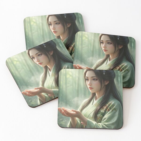 Item preview, Forest Light Maiden – Serenity of the Bamboo Grove | Mori no Akari Series designed and sold by Mori-no-Akari.
