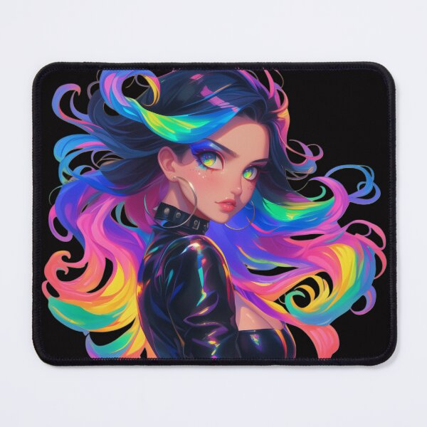 Item preview, rainbow anime girl designed and sold by CursedbyLilith.