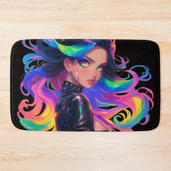 Item preview, rainbow anime girl designed and sold by CursedbyLilith.