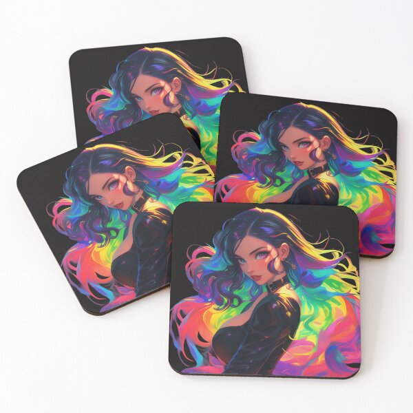 Item preview, rainbow goth girl designed and sold by CursedbyLilith.