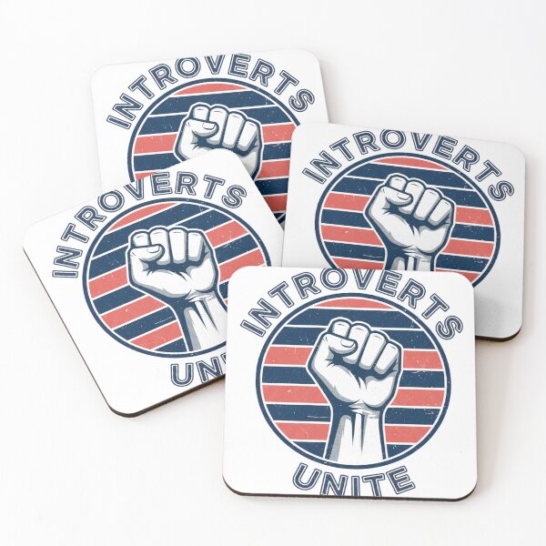 Item preview, FUNNY QUOTES Introverts Unite – Vintage Fist Retro Introvert Statement Design designed and sold by C3J7.