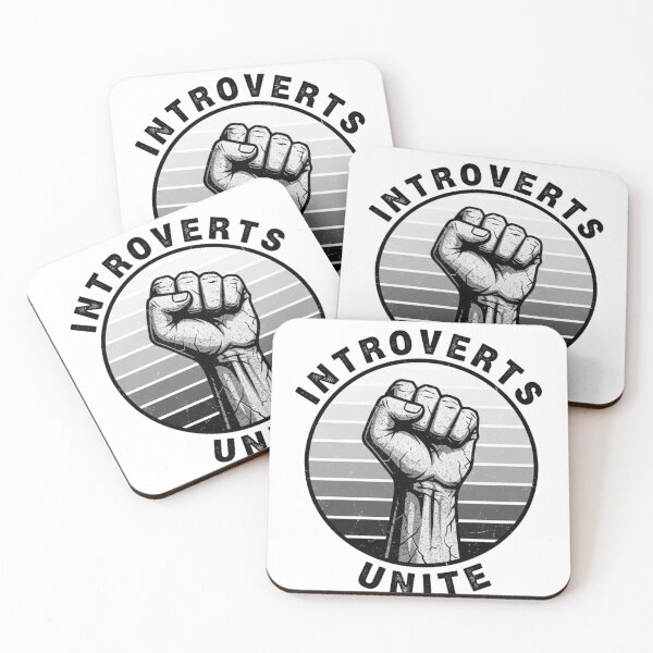 Item preview, FUNNY QUOTES Introverts Unite – Vintage Fist Retro Introvert Statement Design designed and sold by C3J7.