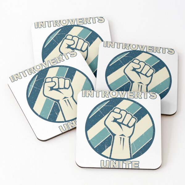 Item preview, FUNNY QUOTES Introverts Unite – Vintage Fist Retro Introvert Statement Design designed and sold by C3J7.