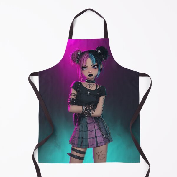Item preview, anime bi goth girl designed and sold by CursedbyLilith.