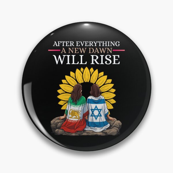 Item preview, Iran Israel Peace Sunflower - New Dawn Will Rise | Lion and Sun & Star of David designed and sold by Cree8if.