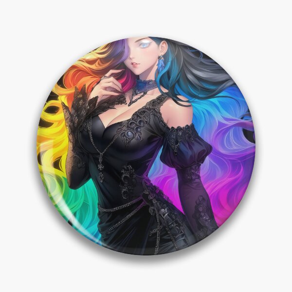 Item preview, anime rainbow girl designed and sold by CursedbyLilith.
