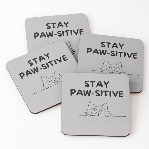 Item preview, stay positive-paw sitive animal memes-dog meme happiness quote designed and sold by medoutfits.