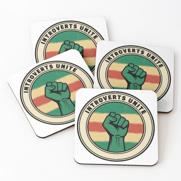 Item preview, FUNNY QUOTES Introverts Unite – Vintage Fist Retro Introvert Statement Design designed and sold by C3J7.