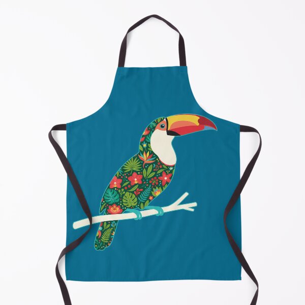 Item preview, Toucan Perched with Tropical Foliage – Hope for Wildlife Scandinavian Folk Art by heidiannemorris © designed and sold by FOLK ART FUSION by heidiannemorris.