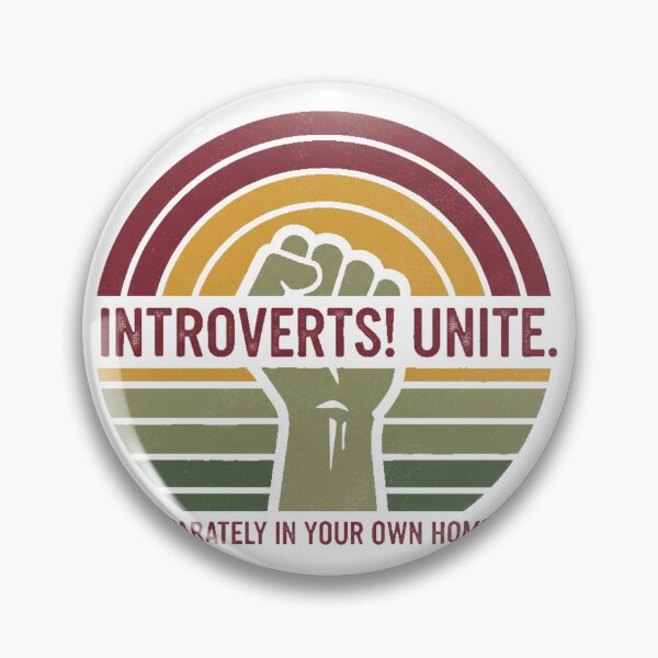 Item preview,  FUNNY QUOTES Introverts Unite – Vintage Fist Retro Introvert Statement Design designed and sold by C3J7.