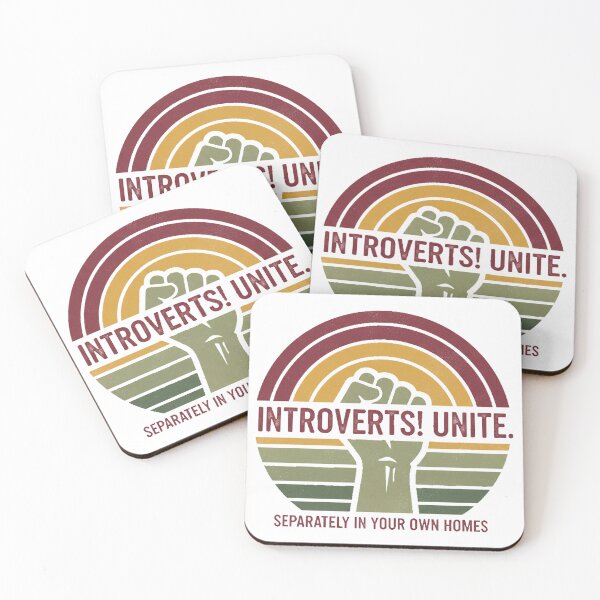 Item preview,  FUNNY QUOTES Introverts Unite – Vintage Fist Retro Introvert Statement Design designed and sold by C3J7.