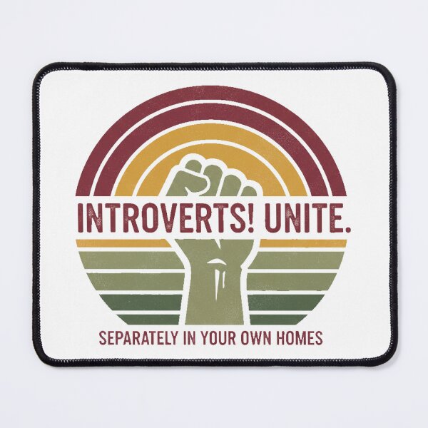 Item preview, FUNNY QUOTES Introverts Unite – Vintage Fist Retro Introvert Statement Design designed and sold by C3J7.