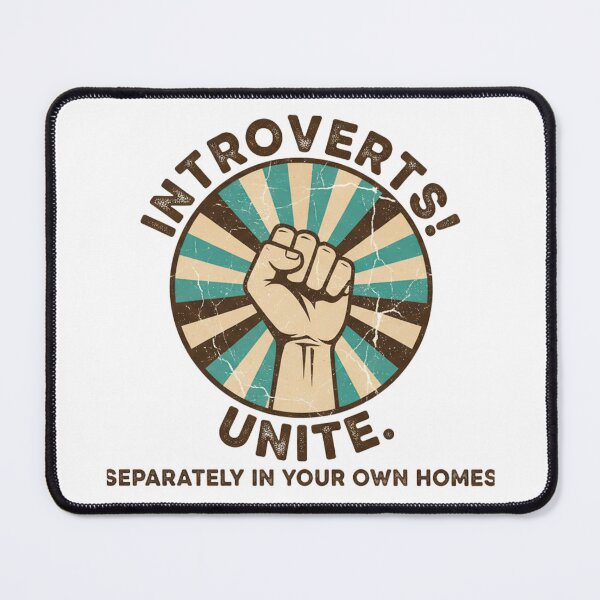 Item preview, FUNNY QUOTES Introverts Unite – Vintage Fist Retro Introvert Statement Design designed and sold by C3J7.