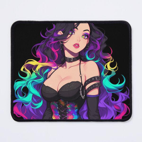 Item preview, rainbow anime girl designed and sold by CursedbyLilith.