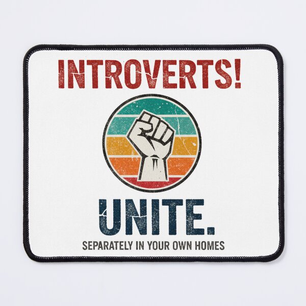 Item preview, FUNNY QUOTES Introverts Unite – Vintage Fist Retro Introvert Statement Design designed and sold by C3J7.
