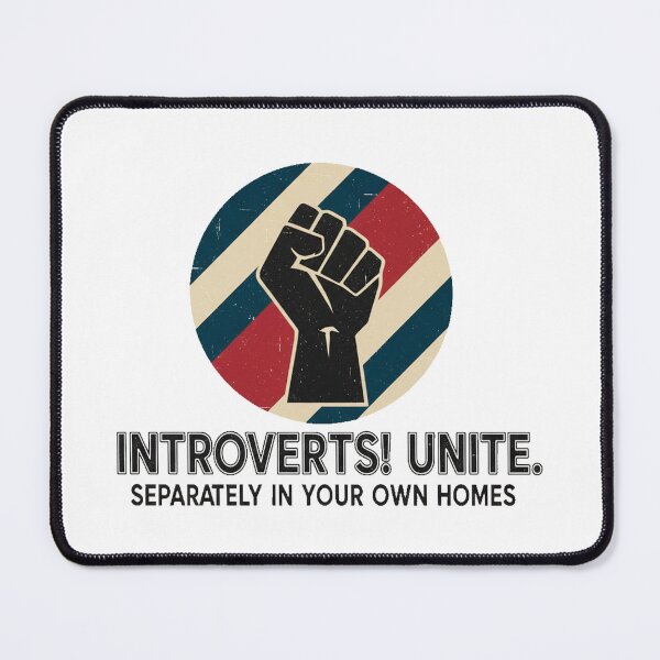 Item preview, FUNNY QUOTES Introverts Unite – Vintage Fist Retro Introvert Statement Design designed and sold by C3J7.