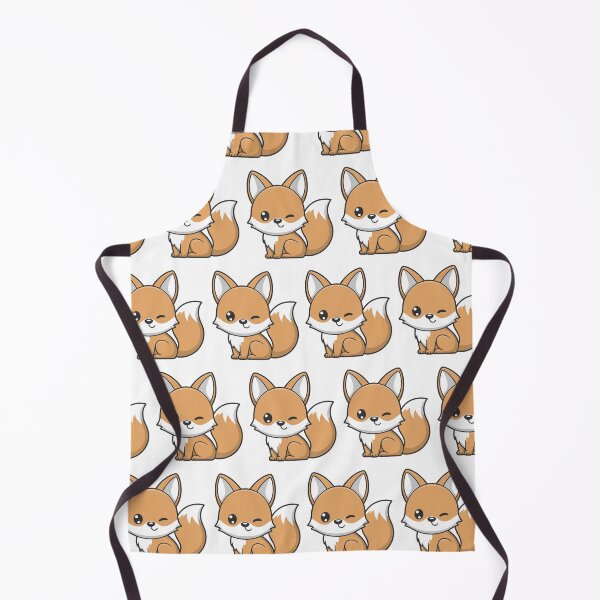 Artikelvorschau, Niedliches Fuchs-Muster, das auf weißem Hintergrund sitzt und zwinkert entworfen und verkauft von lunadesignsmoon.