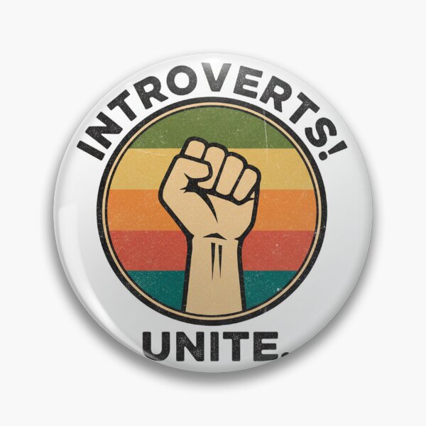 Item preview, Copy of FUNNY QUOTES Introverts Unite – Vintage Fist Retro Introvert Statement Design designed and sold by C3J7.