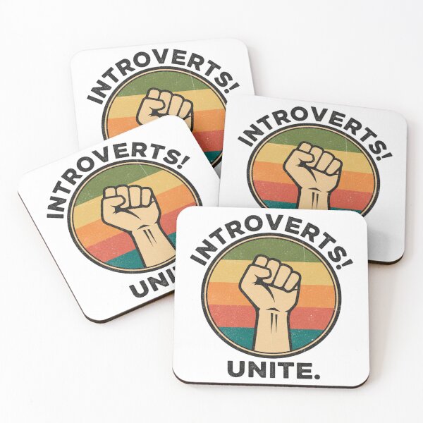 Item preview, Copy of FUNNY QUOTES Introverts Unite – Vintage Fist Retro Introvert Statement Design designed and sold by C3J7.