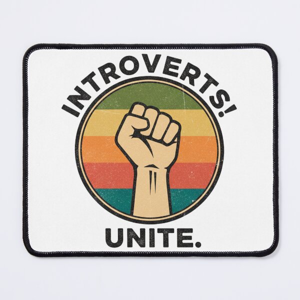Item preview, Copy of FUNNY QUOTES Introverts Unite – Vintage Fist Retro Introvert Statement Design designed and sold by C3J7.