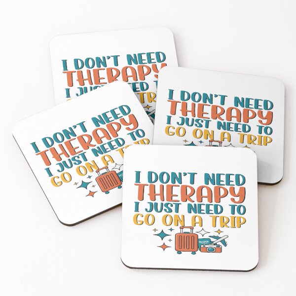 Item preview, I Don’t Need Therapy I Just Need to Go on a Trip – Funny Travel Quote T-Shirt & Sticker designed and sold by Sushikidsntod.
