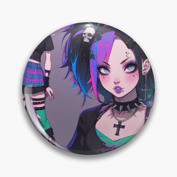 Item preview, rainbow goth girl designed and sold by CursedbyLilith.