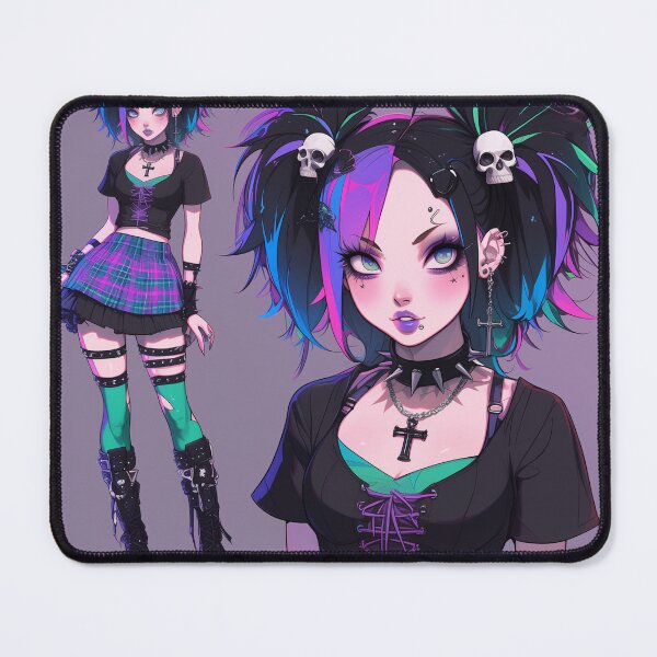 Item preview, rainbow goth girl designed and sold by CursedbyLilith.