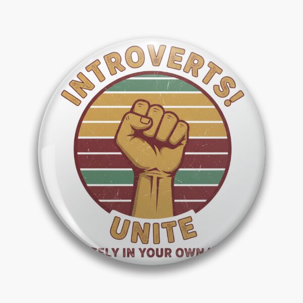 Item preview,  FUNNY QUOTES Introverts Unite – Vintage Fist Retro Introvert Statement Design designed and sold by C3J7.