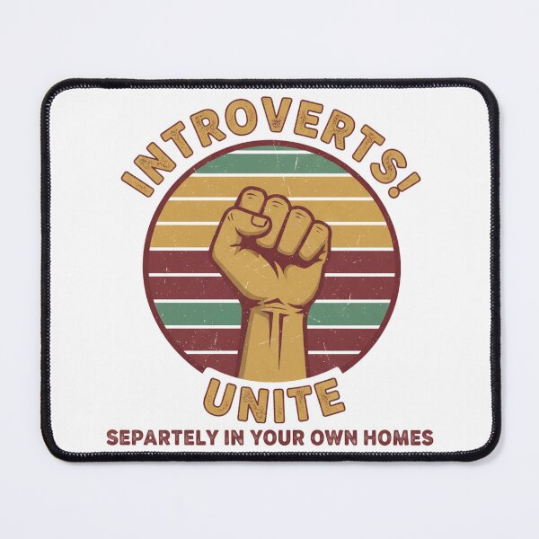 Item preview, FUNNY QUOTES Introverts Unite – Vintage Fist Retro Introvert Statement Design designed and sold by C3J7.