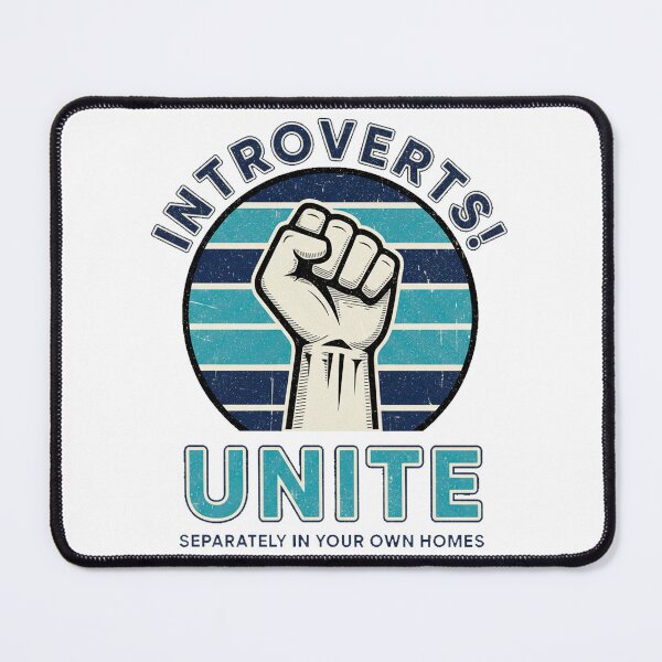 Item preview, FUNNY QUOTES Introverts Unite – Vintage Fist Retro Introvert Statement Design designed and sold by C3J7.