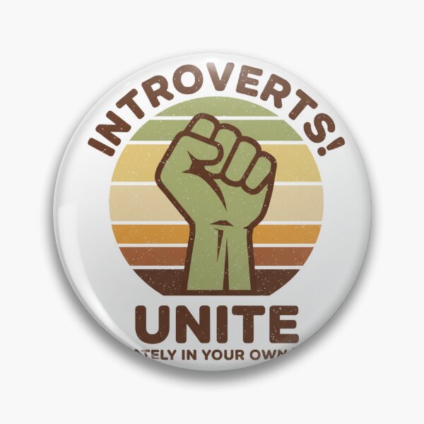Item preview, FUNNY QUOTES Introverts Unite – Vintage Fist Retro Introvert Statement Design designed and sold by C3J7.