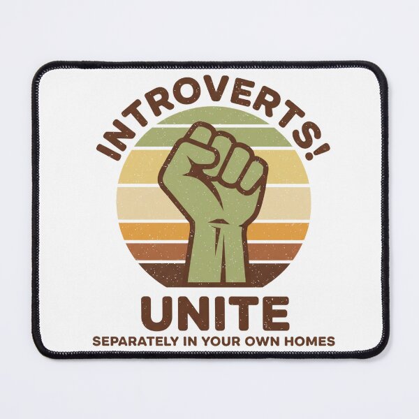 Item preview, FUNNY QUOTES Introverts Unite – Vintage Fist Retro Introvert Statement Design designed and sold by C3J7.