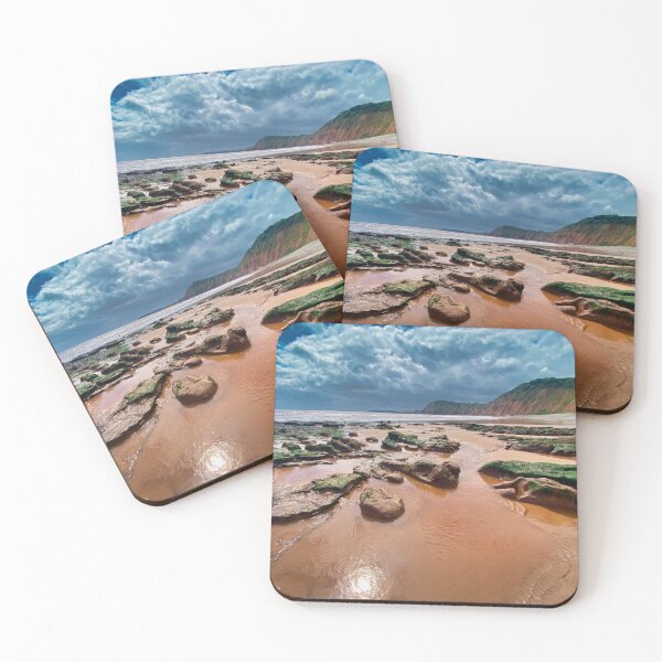 Item preview, Sidmouth Sandy Beach at Jacob's Ladder - Iconic Red Cliffs of East Devon designed and sold by leonwoods.