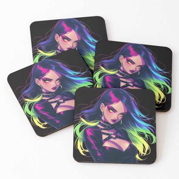 Item preview, rainbow anime girl designed and sold by CursedbyLilith.