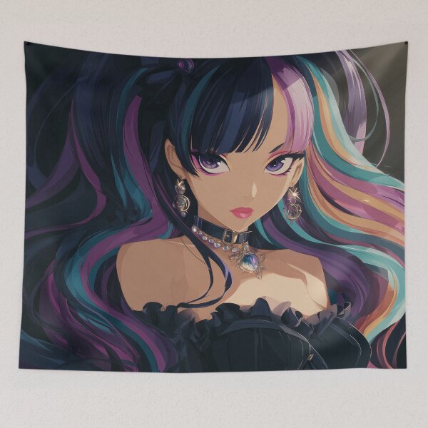 Item preview, rainbow anime girl designed and sold by CursedbyLilith.