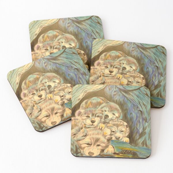 Item preview, Cubs of wolves  designed and sold by Visualviibrance.