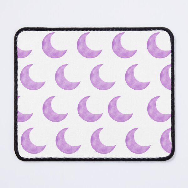 Item preview, Pattern of lilac moons on a white background designed and sold by lunadesignsmoon.